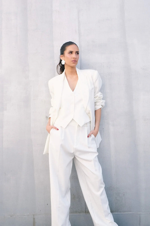 PANTALONI DRITTI BIANCHI