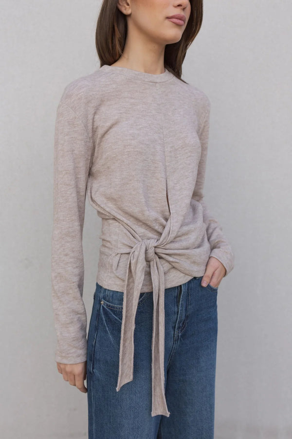 Maglia Con Nodo Sabbia